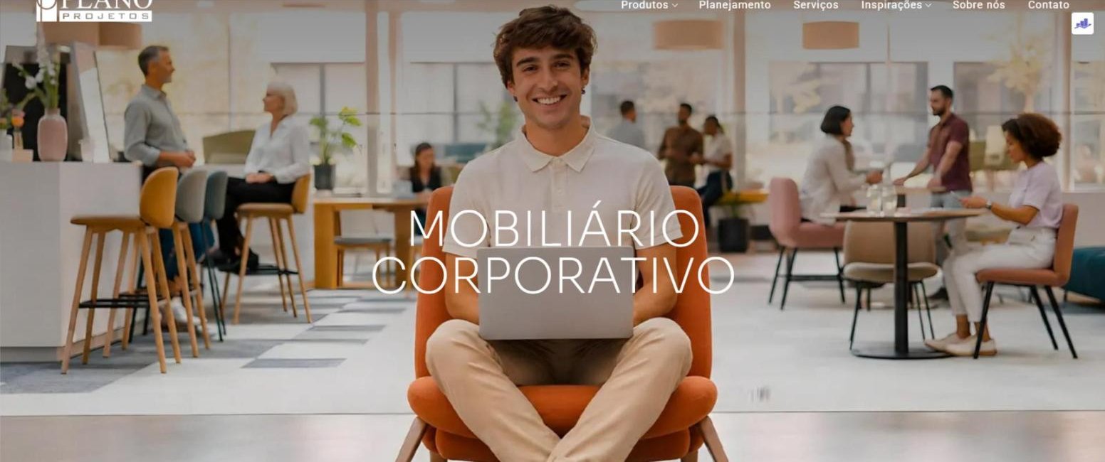 Página inicial do site Plano Projetos